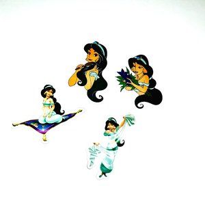 🟢Princess Vinyl Decal Stickers-- Aladin Princess Jasmine Magic Carpet